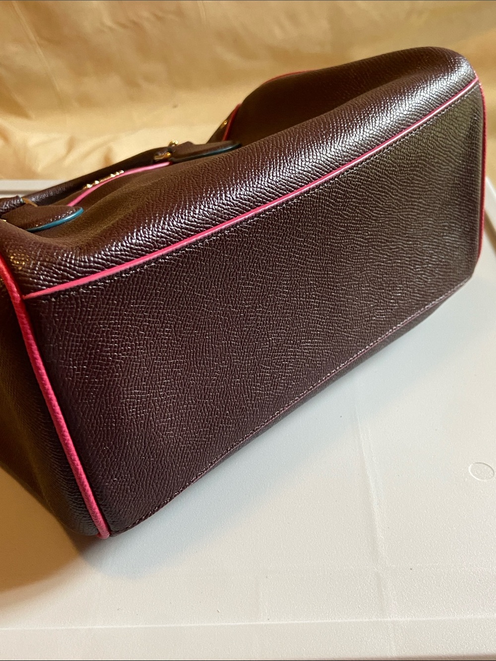 Coach Mini Bennett Satchel with Edgepaint EUC NO Crossbody strap - Picture 7 of 10